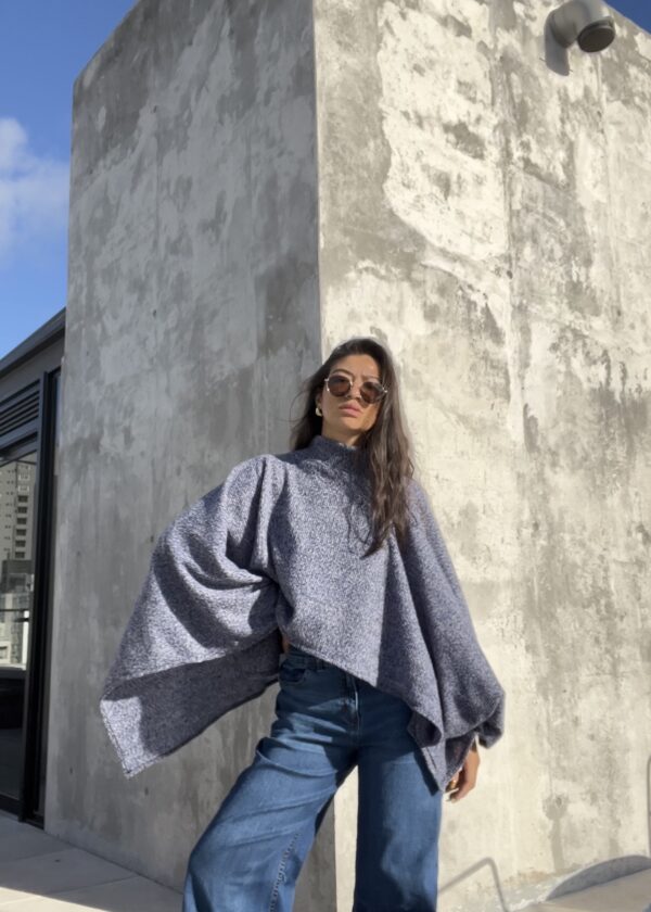 Poncho Velvet Air Azul