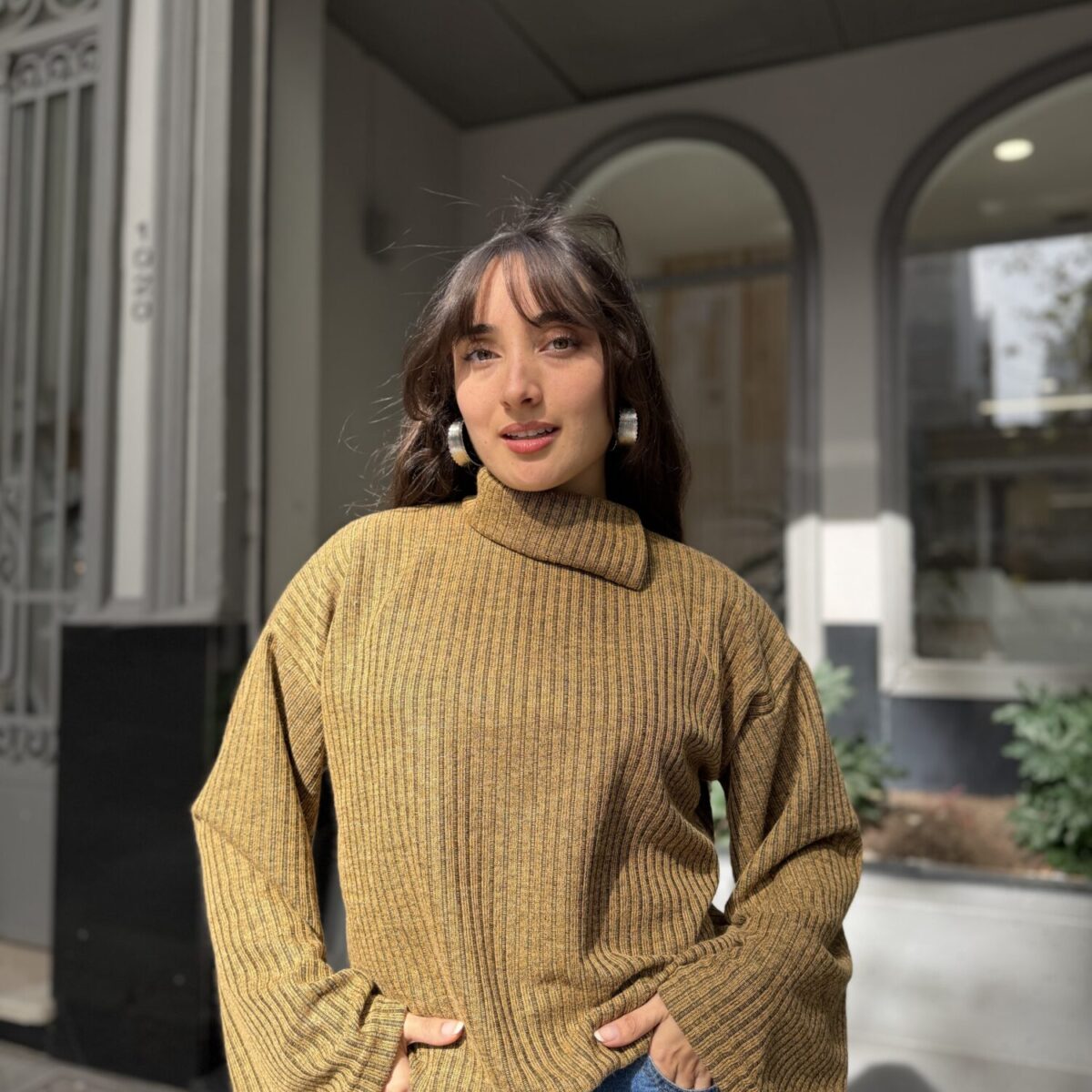 Polera Open Mood Ocre