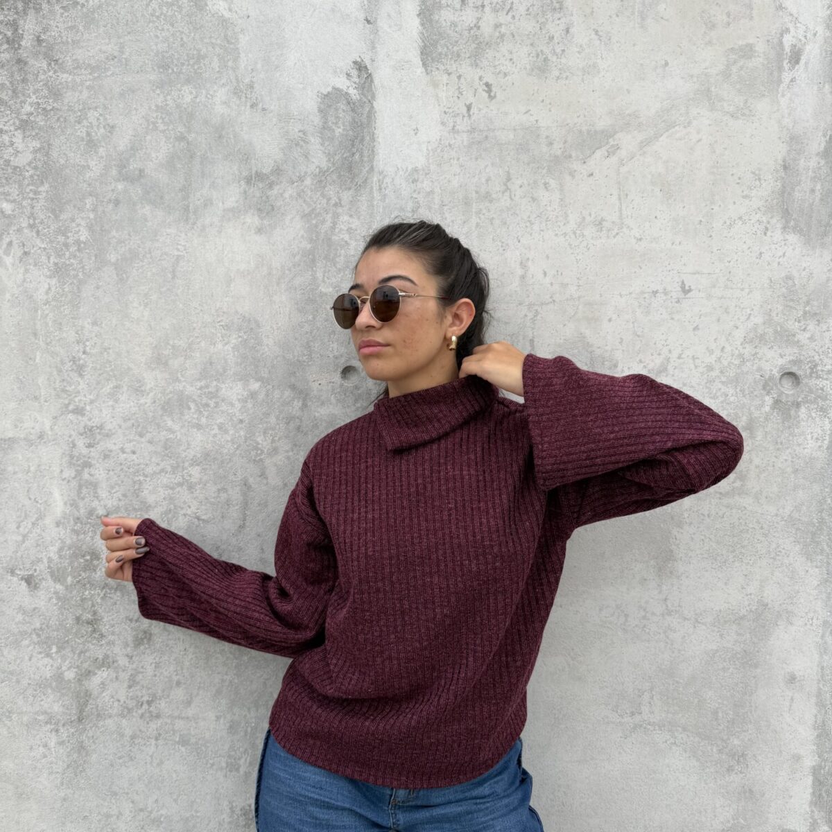 Polera Open Mood Vino