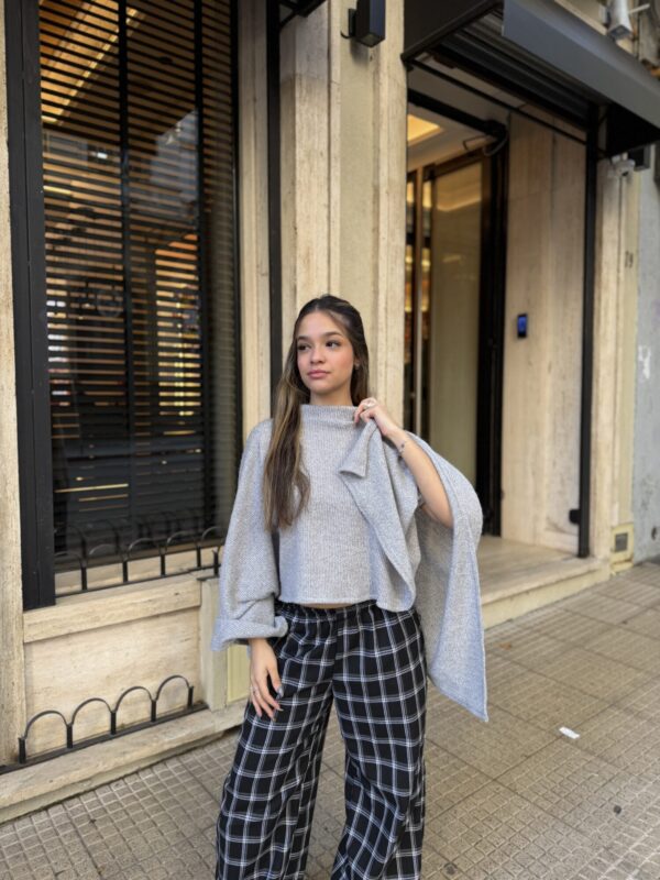 Poncho Velvet Air Gris
