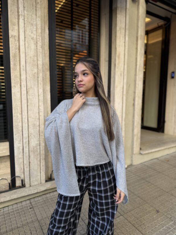Poncho Velvet Air Gris