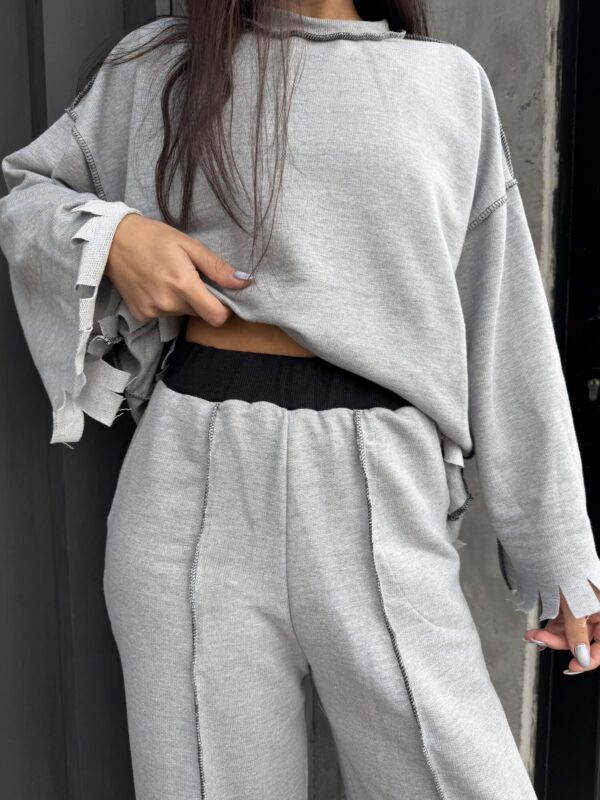 Pantalon Relieve Gris